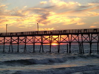 Oak Island Pier Sunset