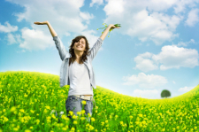 Real Estate Made Easy - Happy Woman in Field