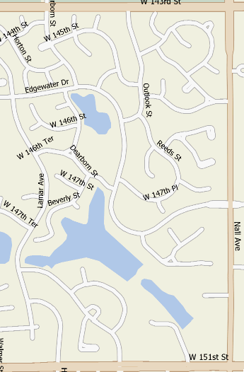General Location Map of LionsGate Overland Park KS 66223