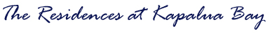 The Ritz-Carlton Residences, Kapalua Bay Home Page