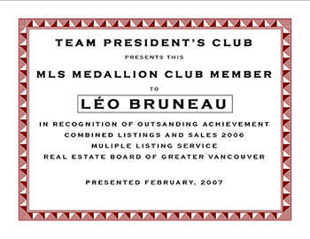 MLS Medallion Club Member 2006
