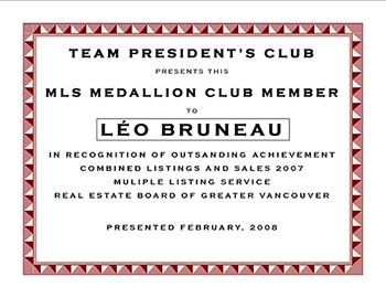 MLS Medallion Club Member 2007