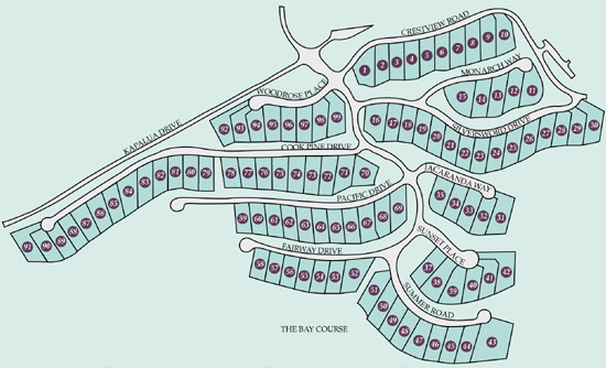 Map of Pineapple Hill, Kapalua Resort, Maui, Hawaii